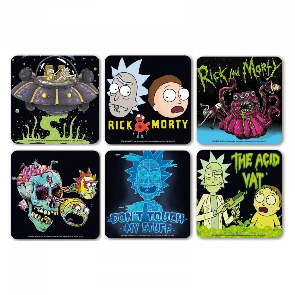 Rick and Morty Logo Untersetzer 6er Set