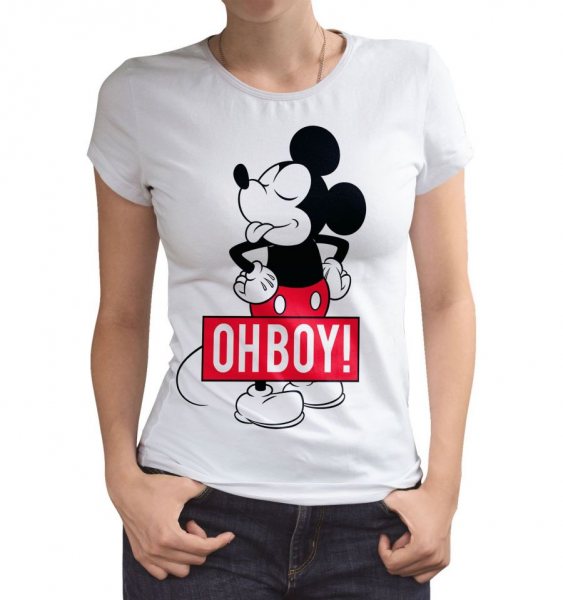 Mickey Mouse Oh Boy Damen T Shirt The Studio Deluxe