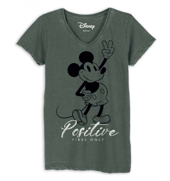 Mickey Mouse Positive Vibes T-Shirt Damen